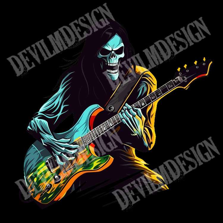 Skull Guitarist 3