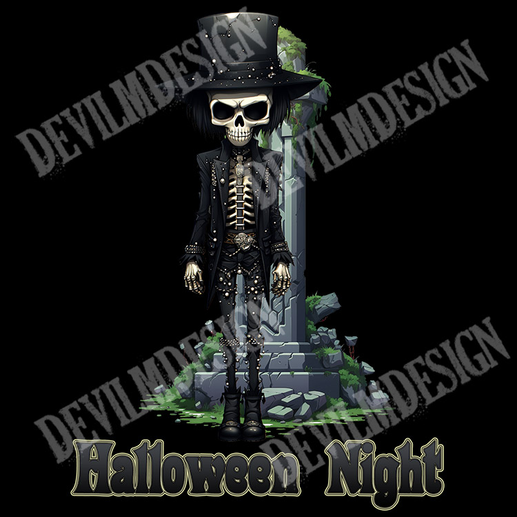 Logo Skull Halloween Night